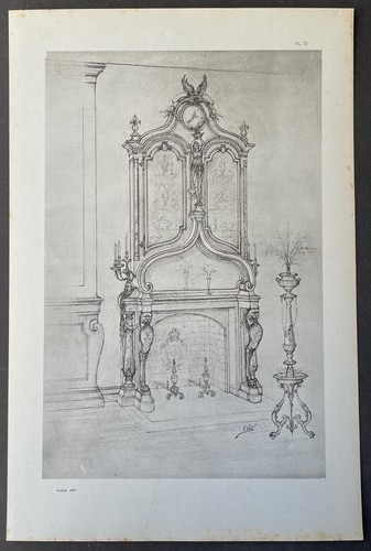 Meuble cheminée glace vitrine
