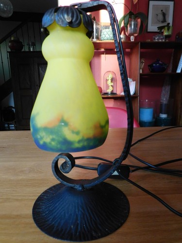 Lampe ancienne pied fer - en,