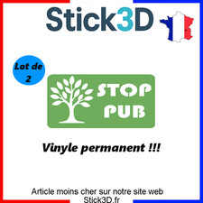 LOT DE 2 STICKERS STOP PUB /