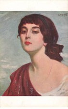 Art - painting - G. Hervé - Pensive - Salon de Paris - woman