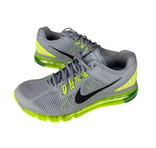 NEW Nike Air Max 2013 Wolf Grey Volt Black Mens Size 10 Shoes HF3660-003