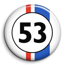 Coccinelle 53 Amour de Coccinelle Herbie Choupette- Badge 38mm Button Pin