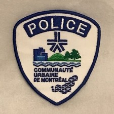 URBAINE MONTREAL POLICE CREST SEW ON PATCH DEFUNCT VINTAGE LAW ENFORCEMENT