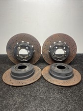 ☑️ BMW 135i ECS Tuning Cross-Drilled Slotted Semi-Floating Brake Rotor FULL SET