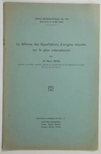 [VINS] Défense des appellations d'origine viticoles au plan international - 1946