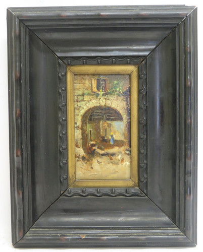 Tableau ancienne scène - scène, de