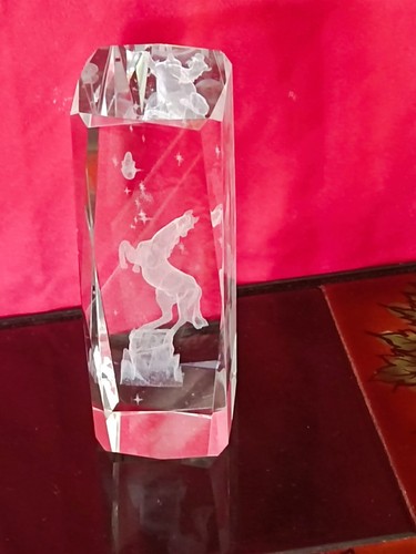 Cheval cabré cristal verre - cristal,