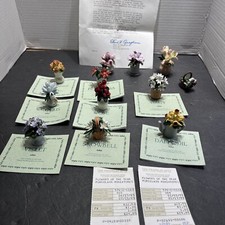 FLOWERS OF THE YEAR Franklin Mint Porcelain Collectibles Set of 12 flowers.