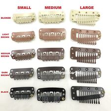 QUALITY SM MD LG  HAIR EXTENSION CLIPS SNAP WIG CLIPS FOR TOUPEES HAIR PIECES 