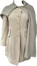 Splendide  manteau écru avec