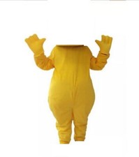 Costume De Mascotte Pour Adulte En Ourson Jaune Avec Gants Pour Halloween