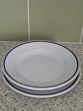 Jacques LOBJOY Marine Line Auteuil Porcelain 2 Plates (1 Plate, 1 Hollow