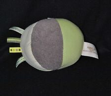 🍀Peluche Doudou Bizoo Balle Kiwi PERICLES Vert Beige Brun Hochet Grelot NEUF