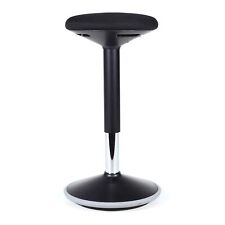 Wiltec Tabouret ergonomique assis debout 36x36x55-80cm 135kg max Fauteuil noir