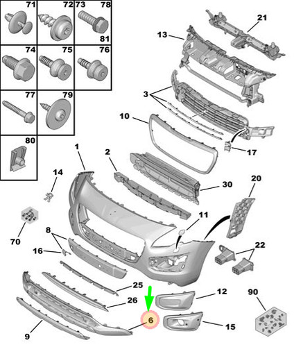 Grille protection avant - grille,