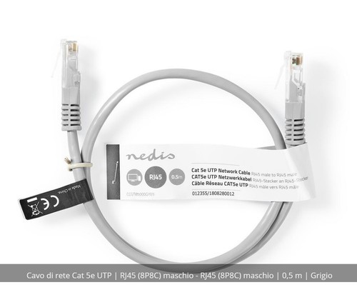 Câble réseau cat5e utp 5m - câble,