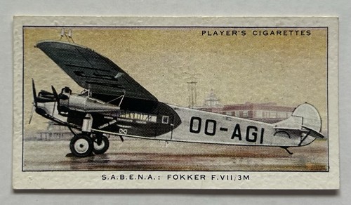 Player tobacco card fokker - player’s,