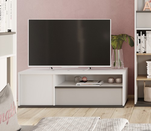 Meuble bas 120cm blanc - 120cm,