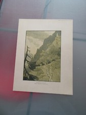 LITHOGRAPHIE 1911 DE VICTOR PROUVE L'ERMITAGE D'ALSPACH original