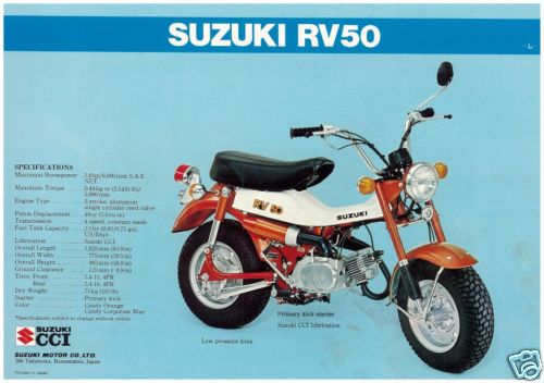 Suzuki brochure rv75 rv75l - suzuki, &