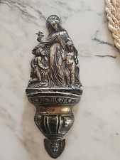 SILVER REPULSED Blesset Virgin and Child Sacred Heart of Jesus? » 18th century ?