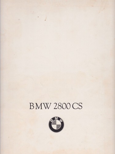 Catalogue brochure bmw 2800 - bmw, cs