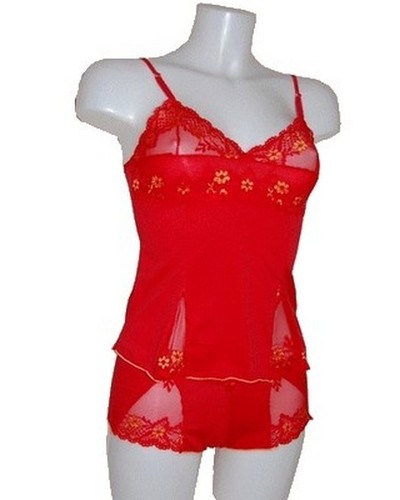 Lingerie femme top rouge avec - femme,