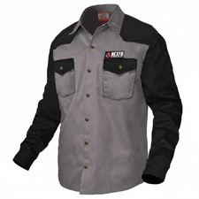 NEXFR FR Combine FR Shirt With Bronze Snap Buttons - Black/Gray