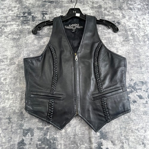 Leather gallery womens vest - leather,