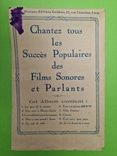 45/ PARTITION PAROLE & CHANSON - SALABERT Succès (10 chansons) -  vers 1920