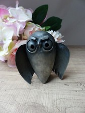 Statuette Chouette en Etain Signée Michel Laude