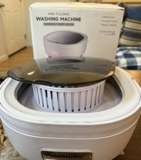 Foldable Mini Washer |12L Portable Washing Machine w/ Spin Basket Travel Dorm *