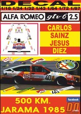 DECAL ALFA ROMEO GTV6 C. SAINZ