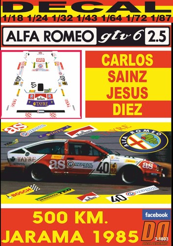 Decal alfa romeo gtv6 - alfa,