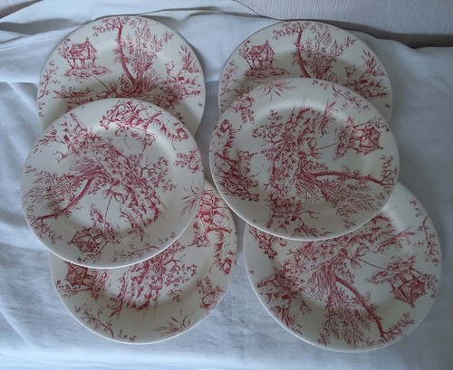Assiettes plates gien décor - 6,