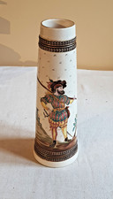 FAIENCE FINE DE SARREGUEMINES CHOPE A BIERE LANSQUENET SOLDAT MERCENAIRE XIXEME