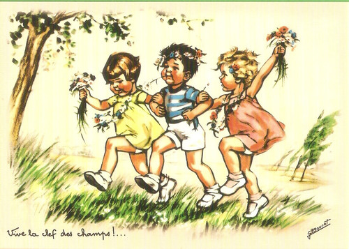 Germaine bouret carte postale - bouret,