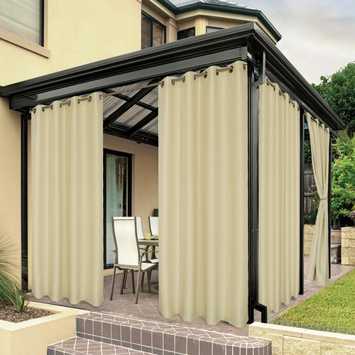 Bonzer outdoor curtain - curtain, cream