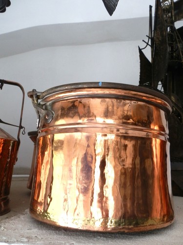 Antique seau cuisine cuivre - de,