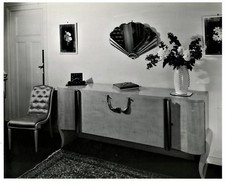 large vintage photo period furniture meuble style design createur France ca 1950