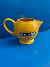 Grand Pichet Ricard Céramique Jaune , 1 Litre TBE RARE NEUF