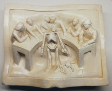 Rare Antique 1980 Tom Otterness Signed Tom Commemorative Plaque L 23cm W 18.5cm