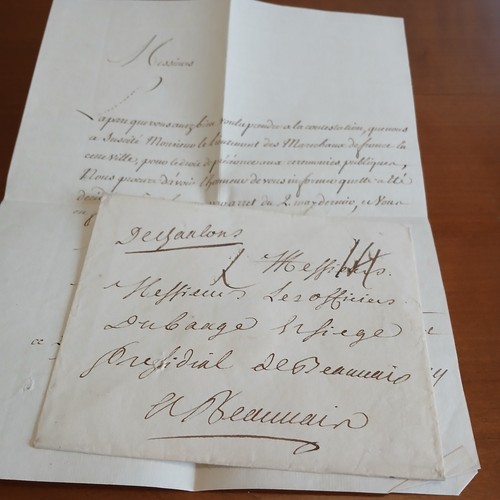 Lettre châlons sur marne 1749 - sur,