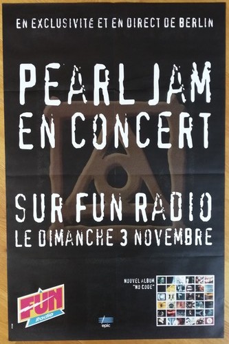 Pearl jam affiche concert - pearl,
