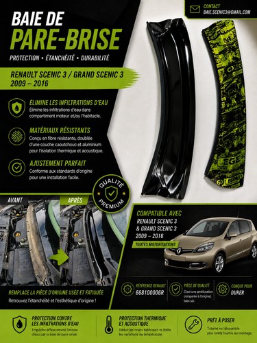 Baie pare brise - de, renault