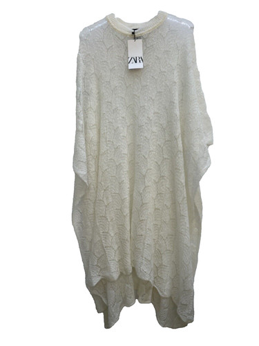 Zara ecru tricot ouvert cape - zara,