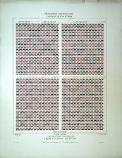 Antique Architectural Engraving - Brick Construction at MILLS