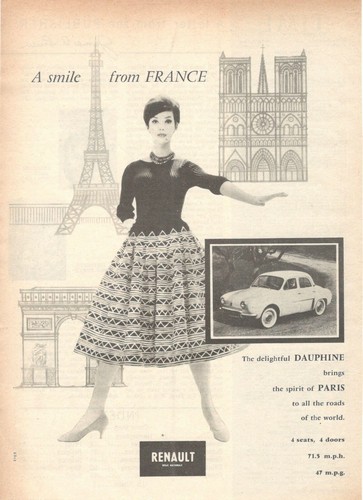 Auto renault dauphine 1958 - dauphine,