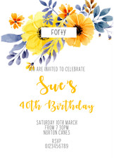 Floral, belle invitation