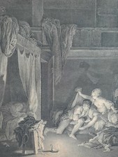 CURIOUS Sentinel in Default ENGRAVING Nicolas Delaunay BAUDOUIN Erotica 1771 